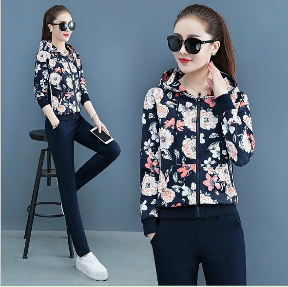Set Bộ Dài Thể Thao Họa Tiết 3D in Hoa - BTN89